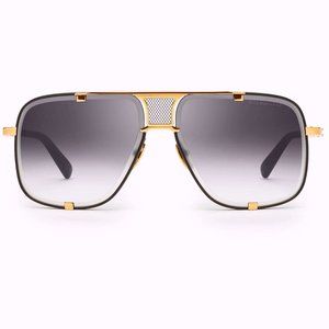 DITA Mach Five DRX 2087-A Matte Black Yellow Gold / Gray Gradient Sunglasses